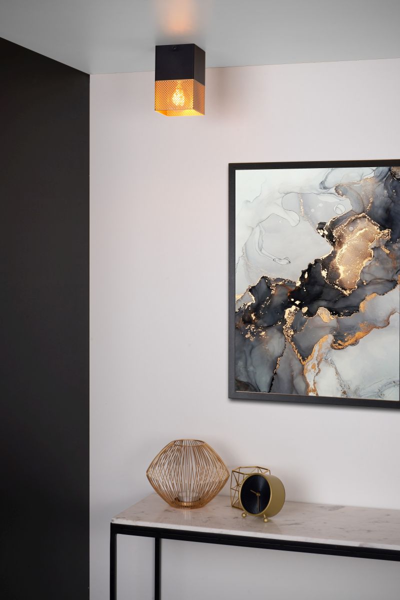 Lucide RENATE - Zapustené stropné svietidlo - 1xE27 - Matt Gold / Mosadz